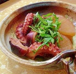 たこ大根の醤油煮